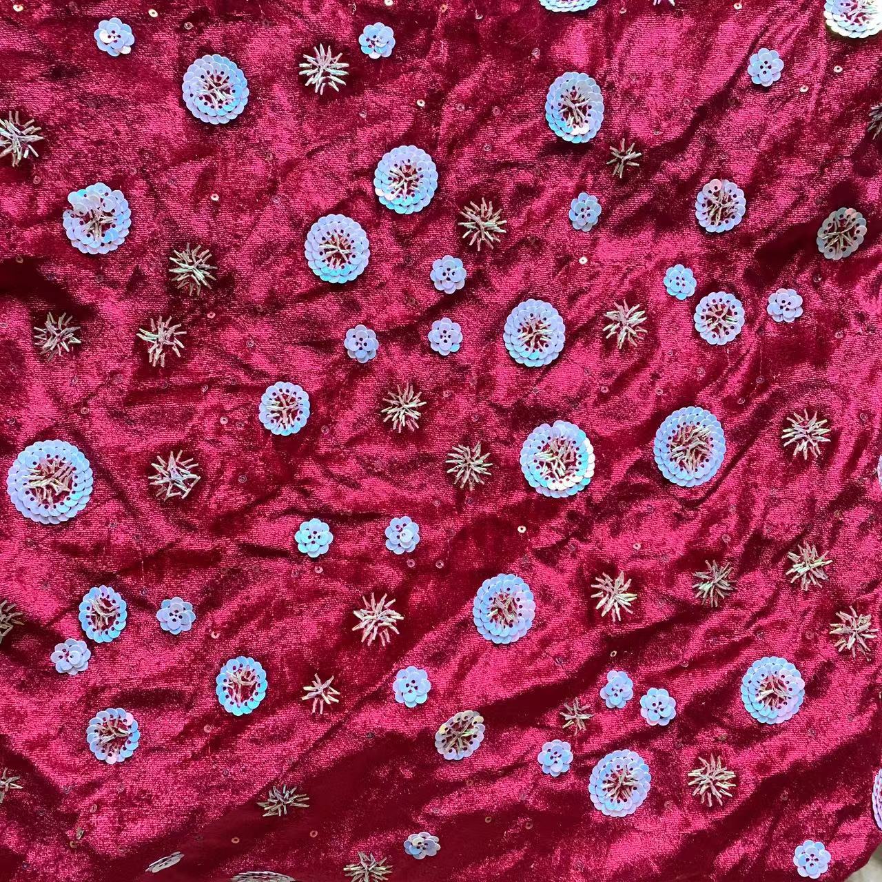 Sewing Roll - Velvet rolls bead tubes gold embroidery