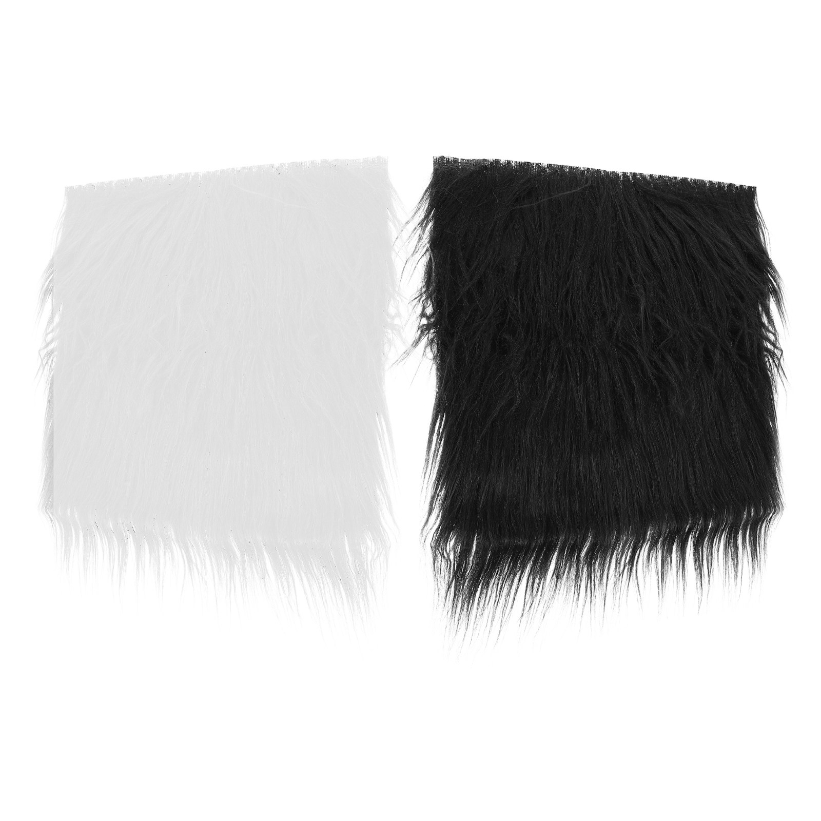 Sewing Textiles - 2Pcs Long Pile Synthetic Square Fabric