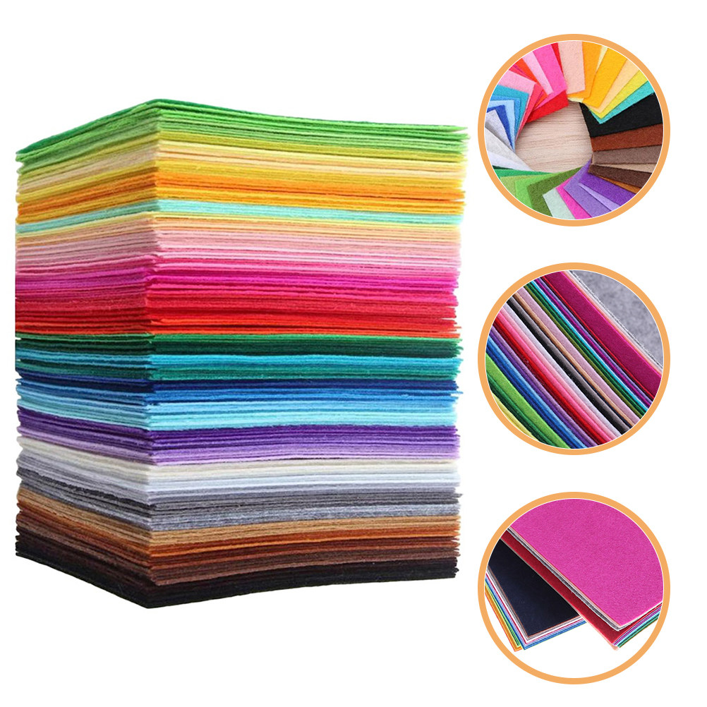 Sewing Textile Art - 40Pcs Vibrant Nonwoven Fabric Sheets 15x15cm