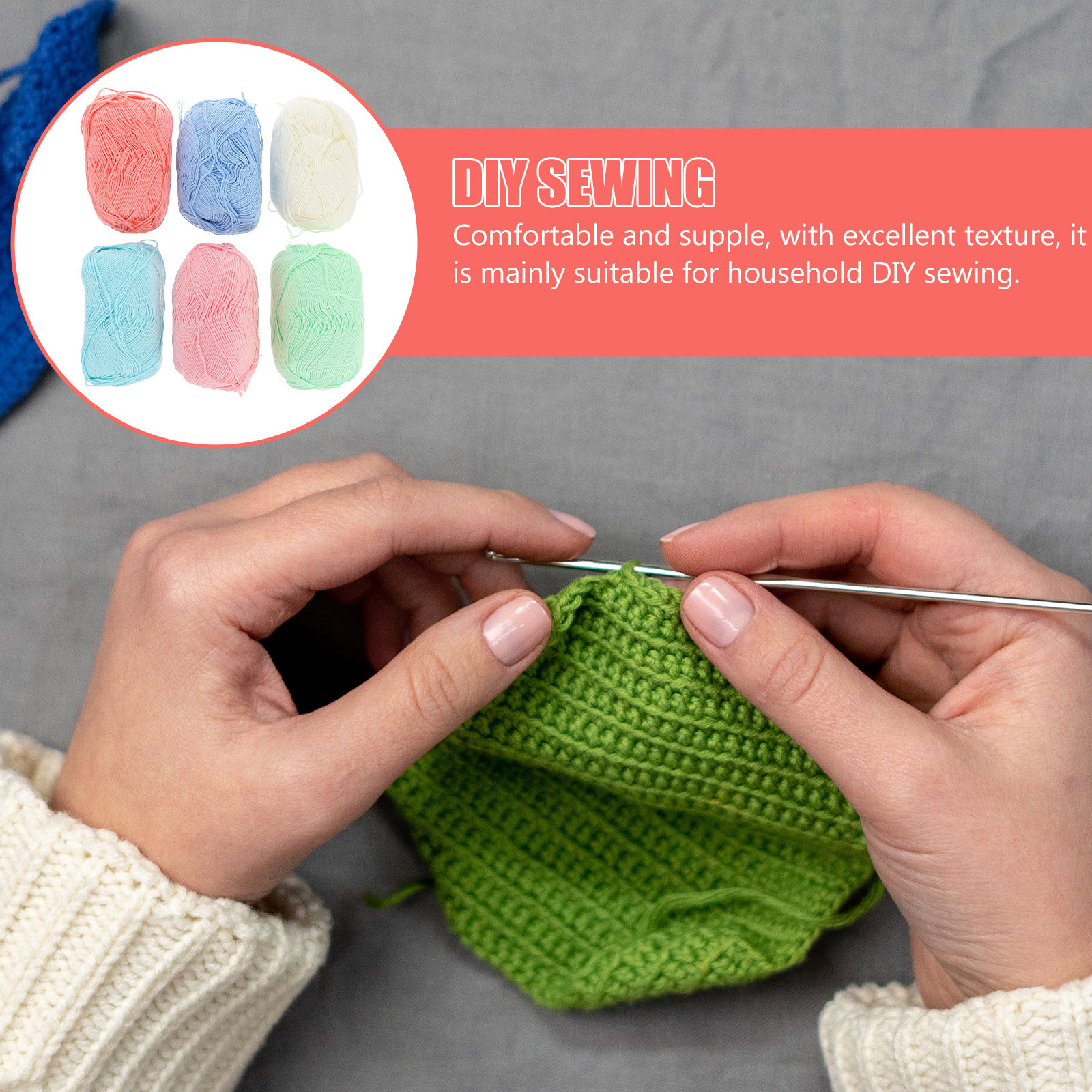 Sewing Roll - 6 Rolls Crochet Yarn Lace Thread