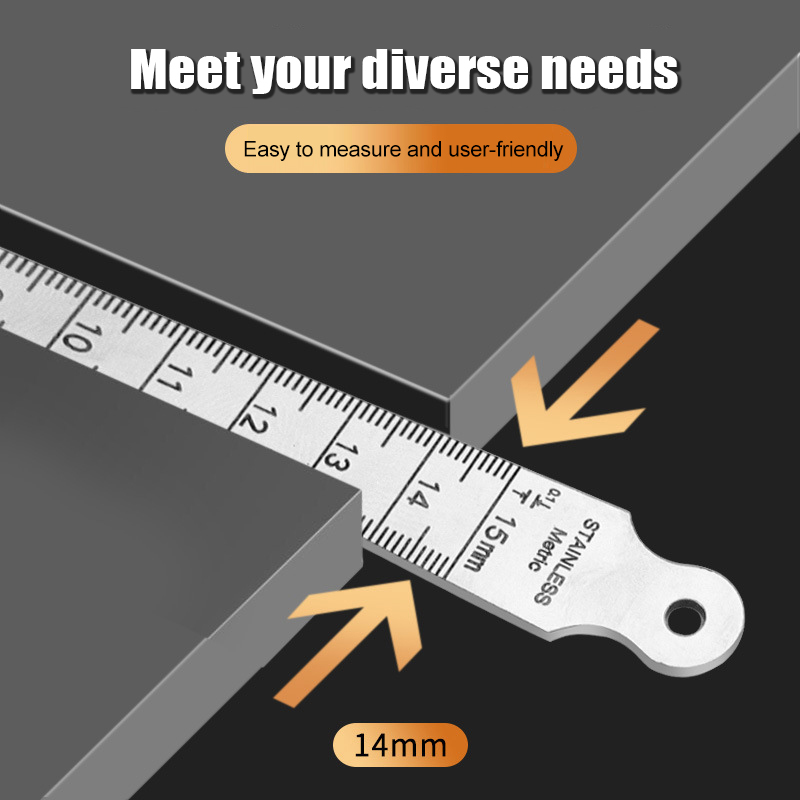Seam Gauge Metal - 1-15mm Stainless Steel Taper Gauge Feeler