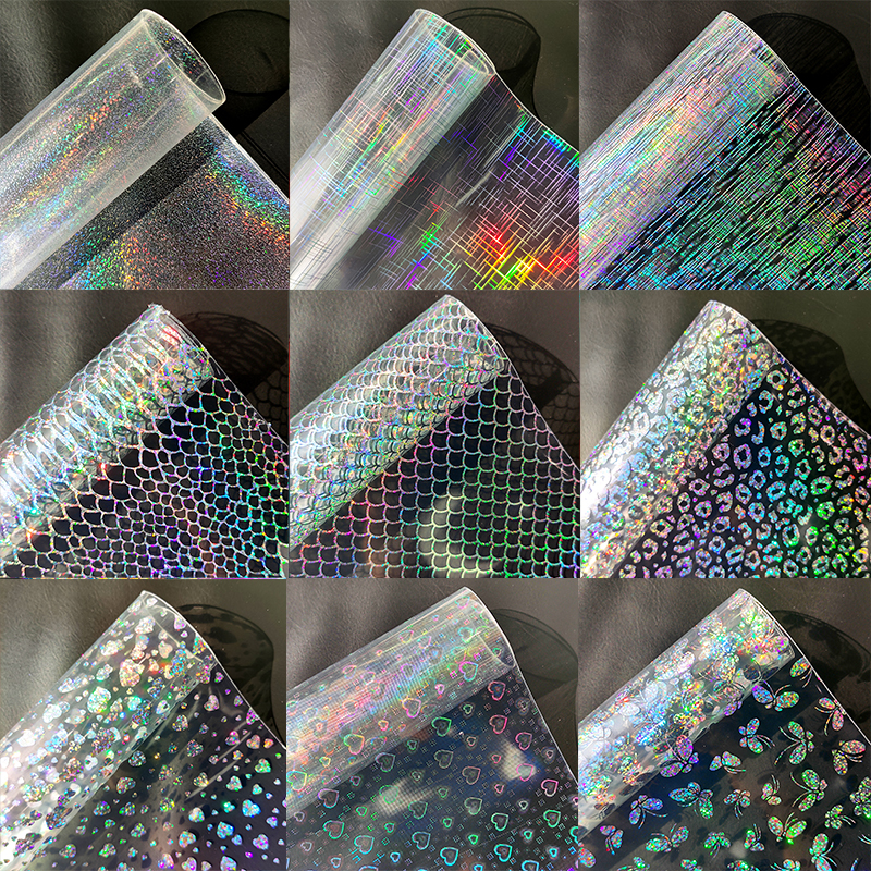 Sewing Textile Art - Vinyl Fabric Holographic Transparent Acetate for