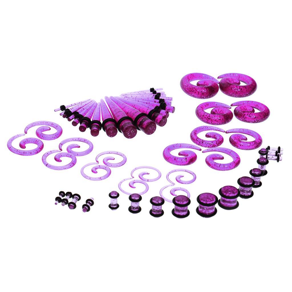 Seam Gauge Metal - 54pcs Acrylic Ear Plug Taper Kit