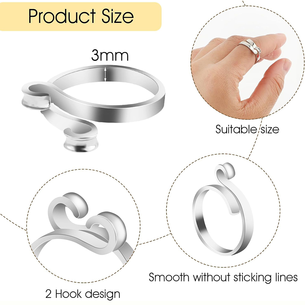Knitting Crochet Loop Rings Kn - Sewing Thimble Metal reseña y precio