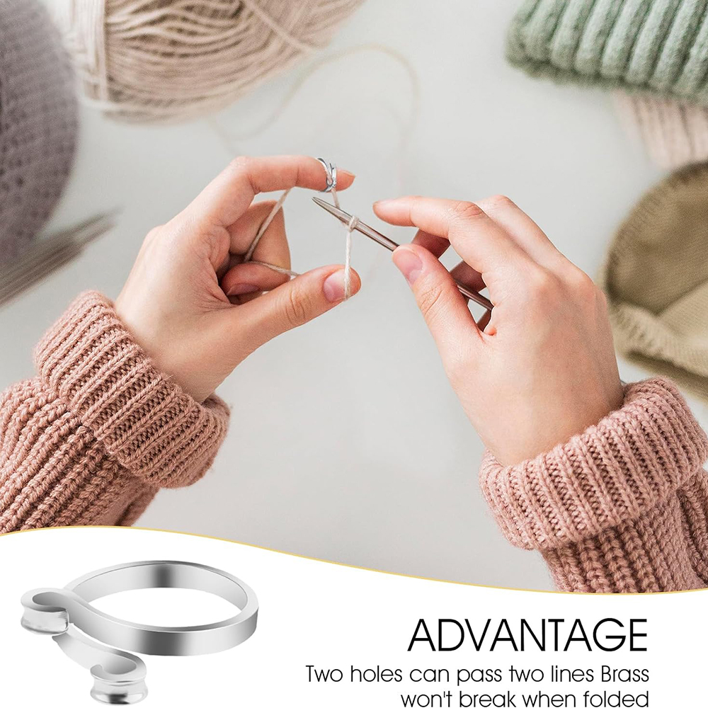Knitting Crochet Loop Rings Kn - Sewing Thimble Metal reseña y precio
