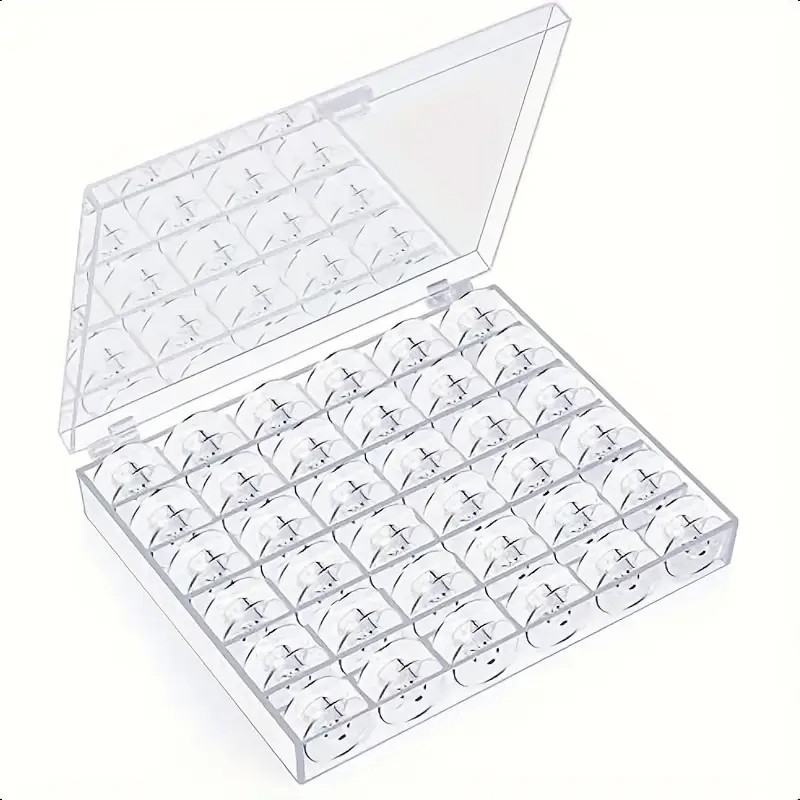 25/36pcs Transparent Plastic B - Bobbin Organizer Box reseña y precio