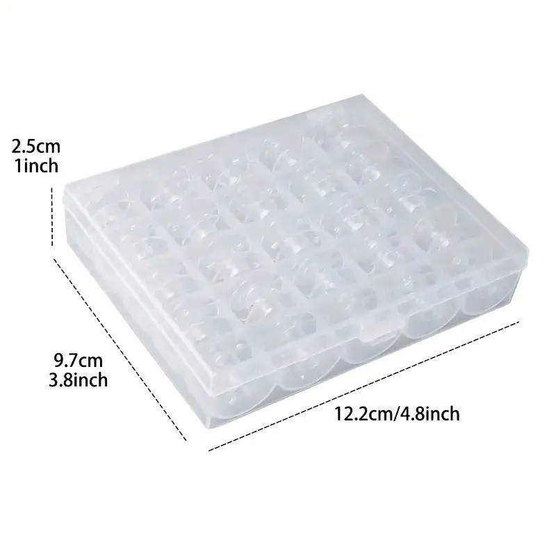 25/36pcs Transparent Plastic B - Bobbin Organizer Box reseña y precio