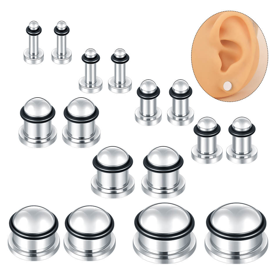 1Pair Stainless Steel Ear Tunn - Seam Gauge Metal reseña y precio