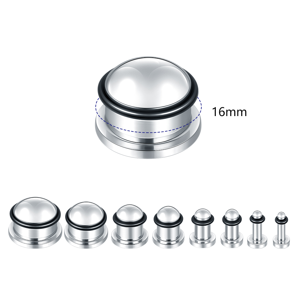 1Pair Stainless Steel Ear Tunn - Seam Gauge Metal reseña y precio