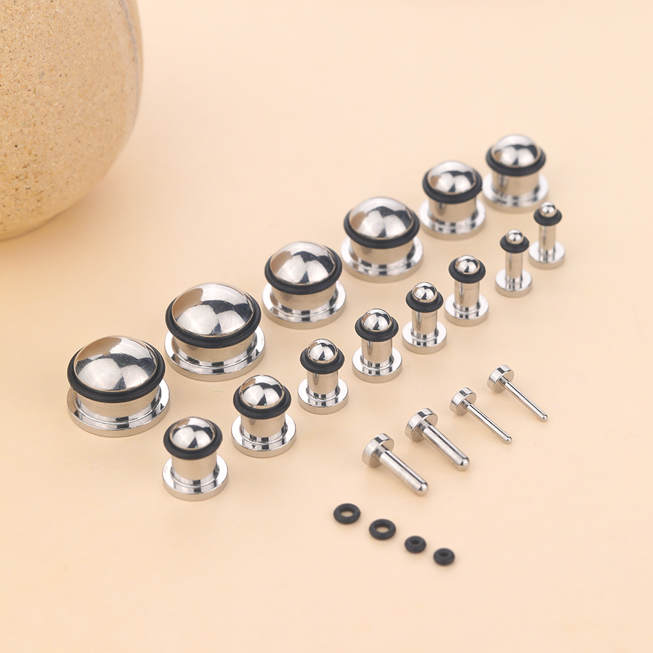 1Pair Stainless Steel Ear Tunn - Seam Gauge Metal reseña y precio