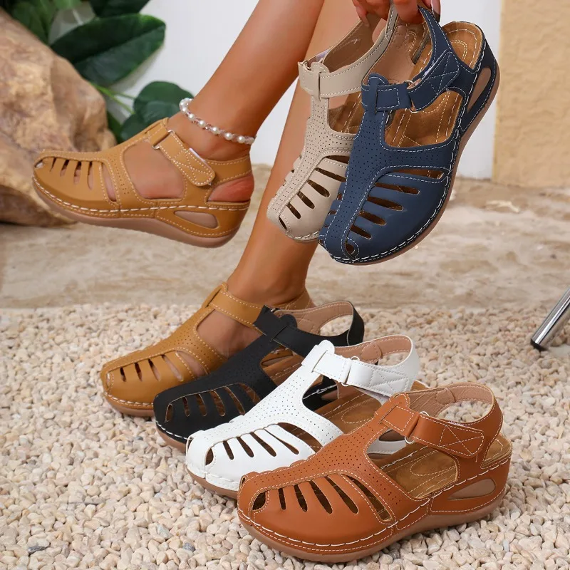 Women Closed Toe Fisherman San - Velcro Sew On reseña y precio