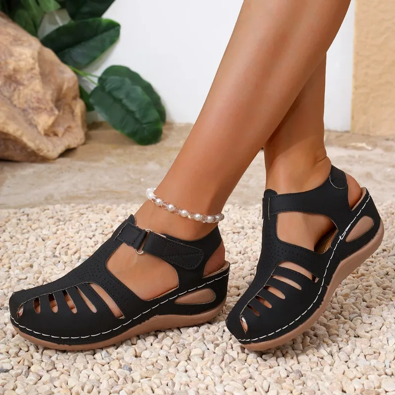 Women Closed Toe Fisherman San - Velcro Sew On reseña y precio
