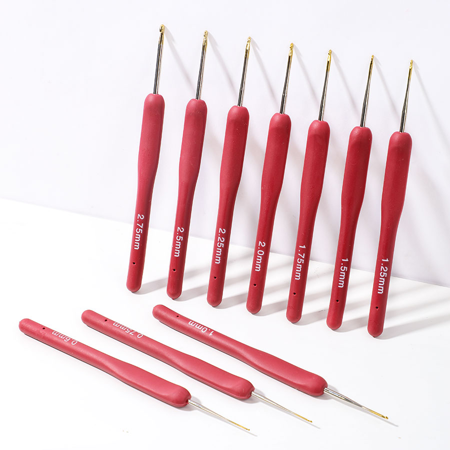 10pcs Red Crochet Set Kit Sili - Textile Sewing Kit reseña y precio