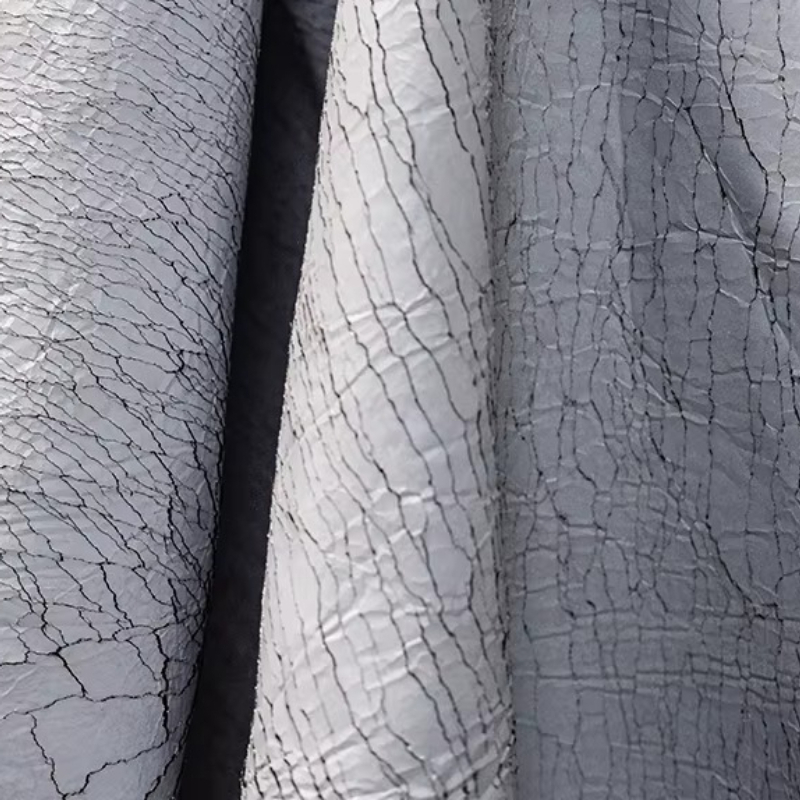 Grey Retro Cracked Leather Tex - Sewing Textile Art reseña y precio