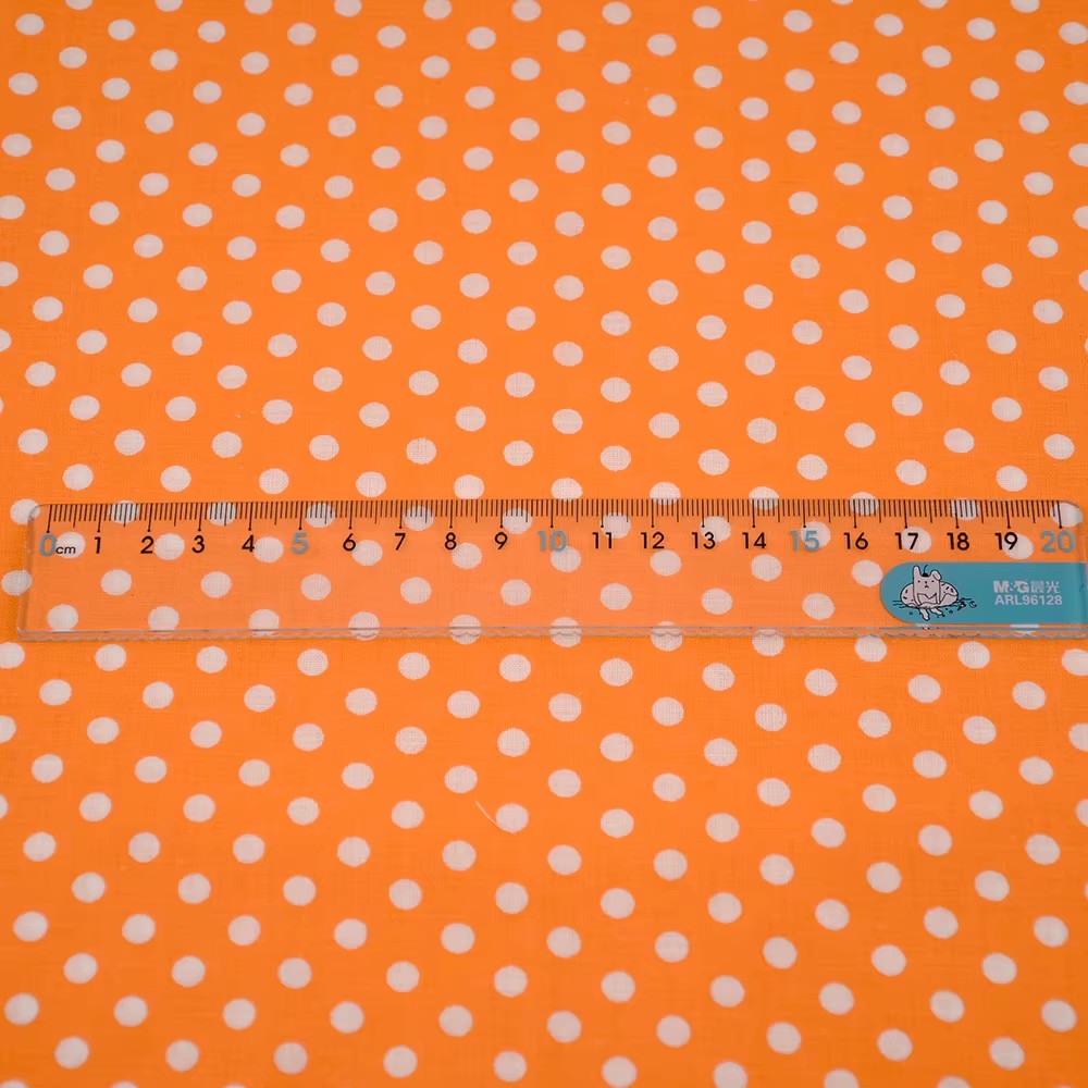 50X150CM White Orange Polka Do - Sewing Textiles reseña y precio