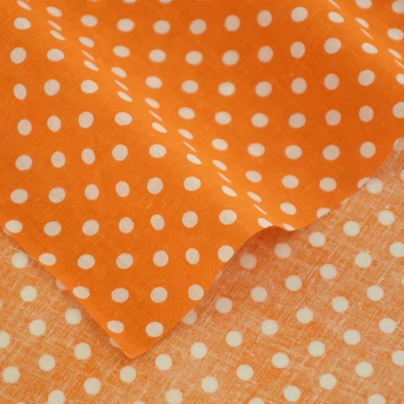 50X150CM White Orange Polka Do - Sewing Textiles reseña y precio