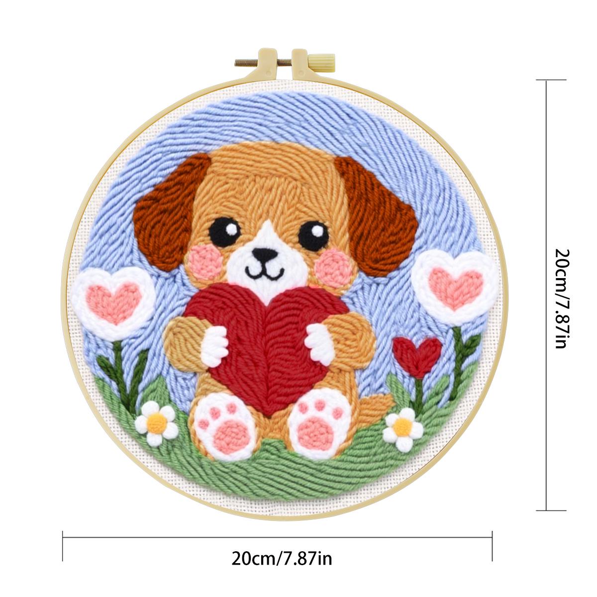 20X20CM/7.87inch dog punch nee - Sewing Textile Art reseña y precio