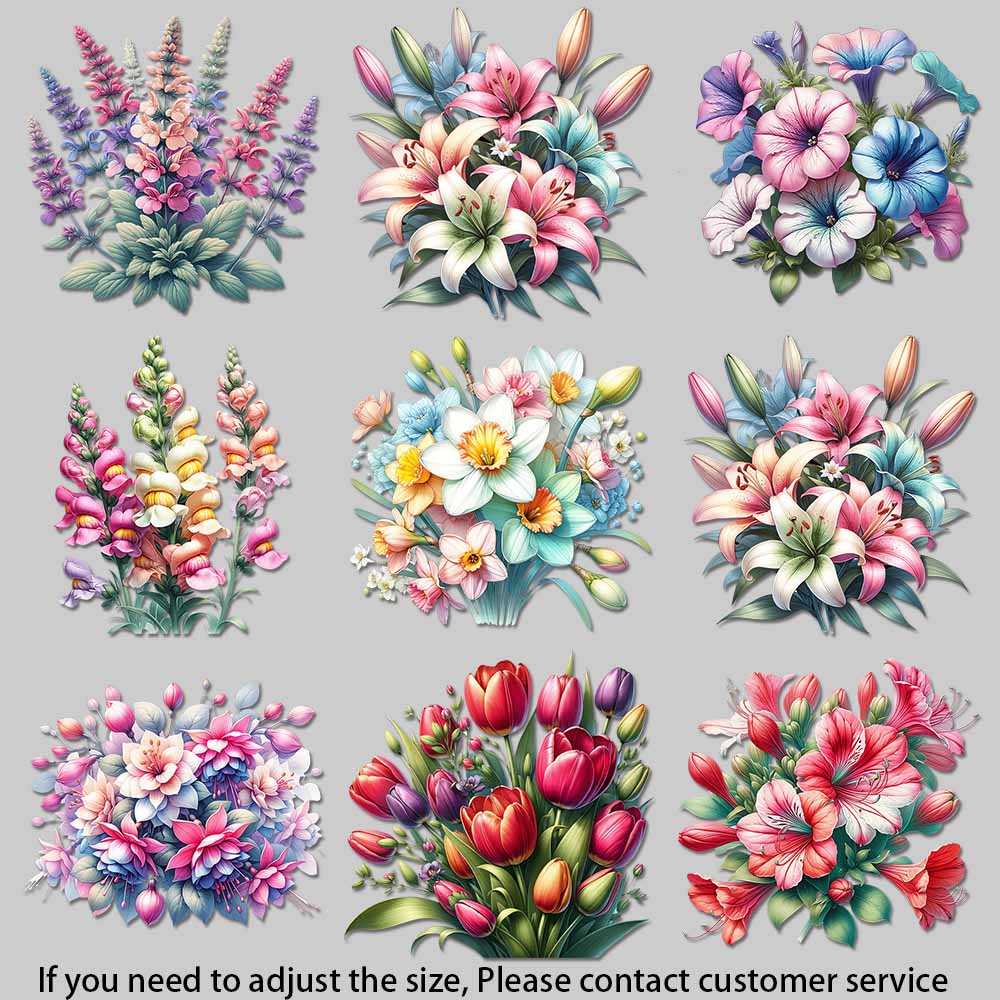 Vintage Watercolor Floral Iron - Iron On Patch reseña y precio