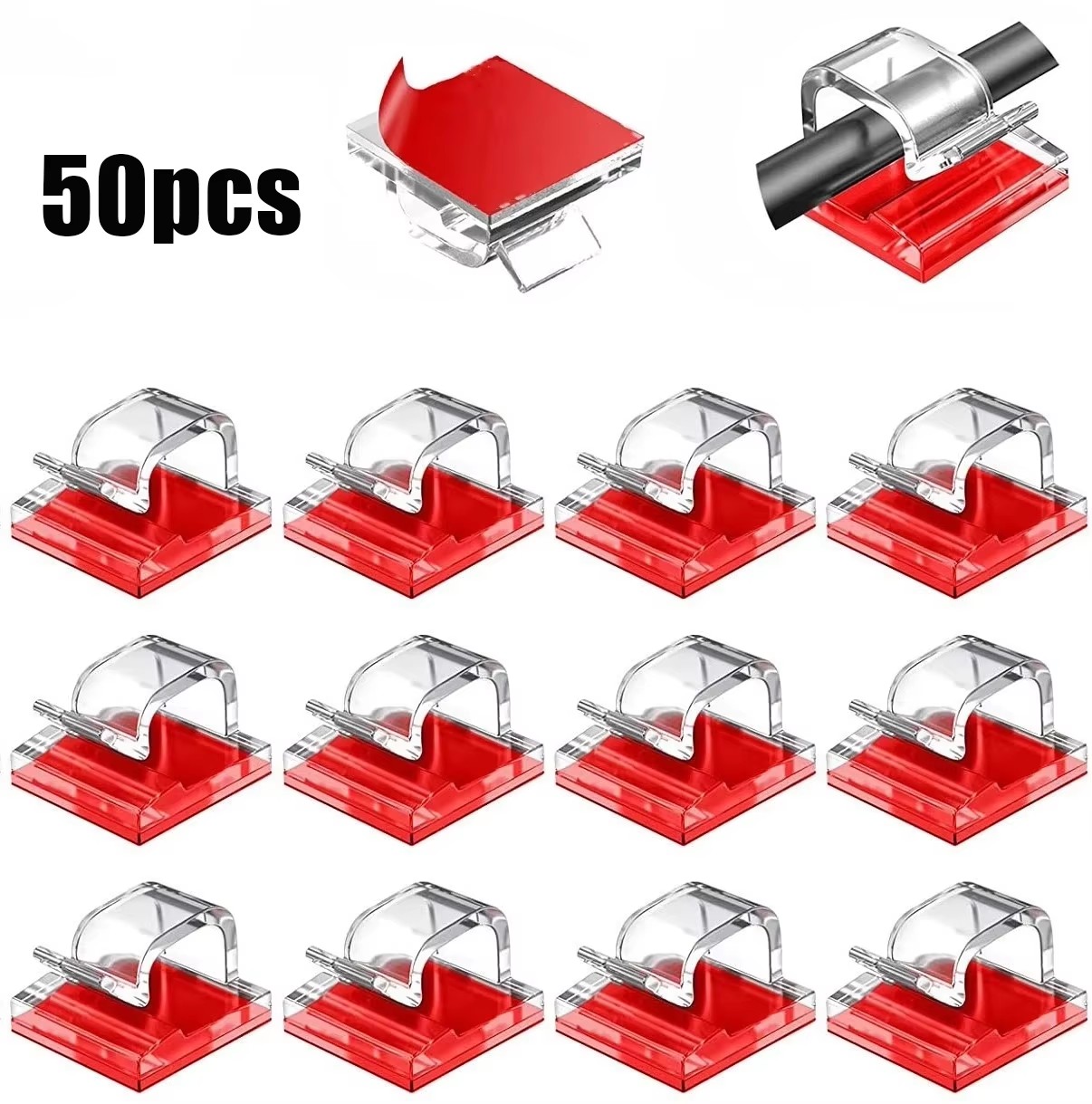 50PCS Cable Organizer Clips Wa - Bobbin Organizer Box reseña y precio