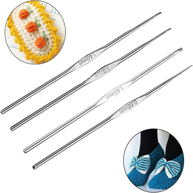 4 Pcs Stainless Steel Crochet  - Textile Sewing Kit reseña y precio