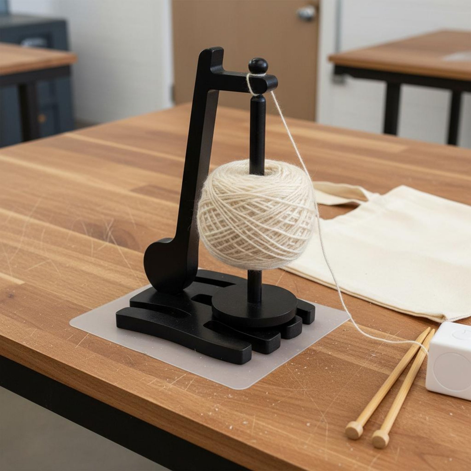 Wooden Yarn Holder 360° Rotati - Sewing Knit reseña y precio