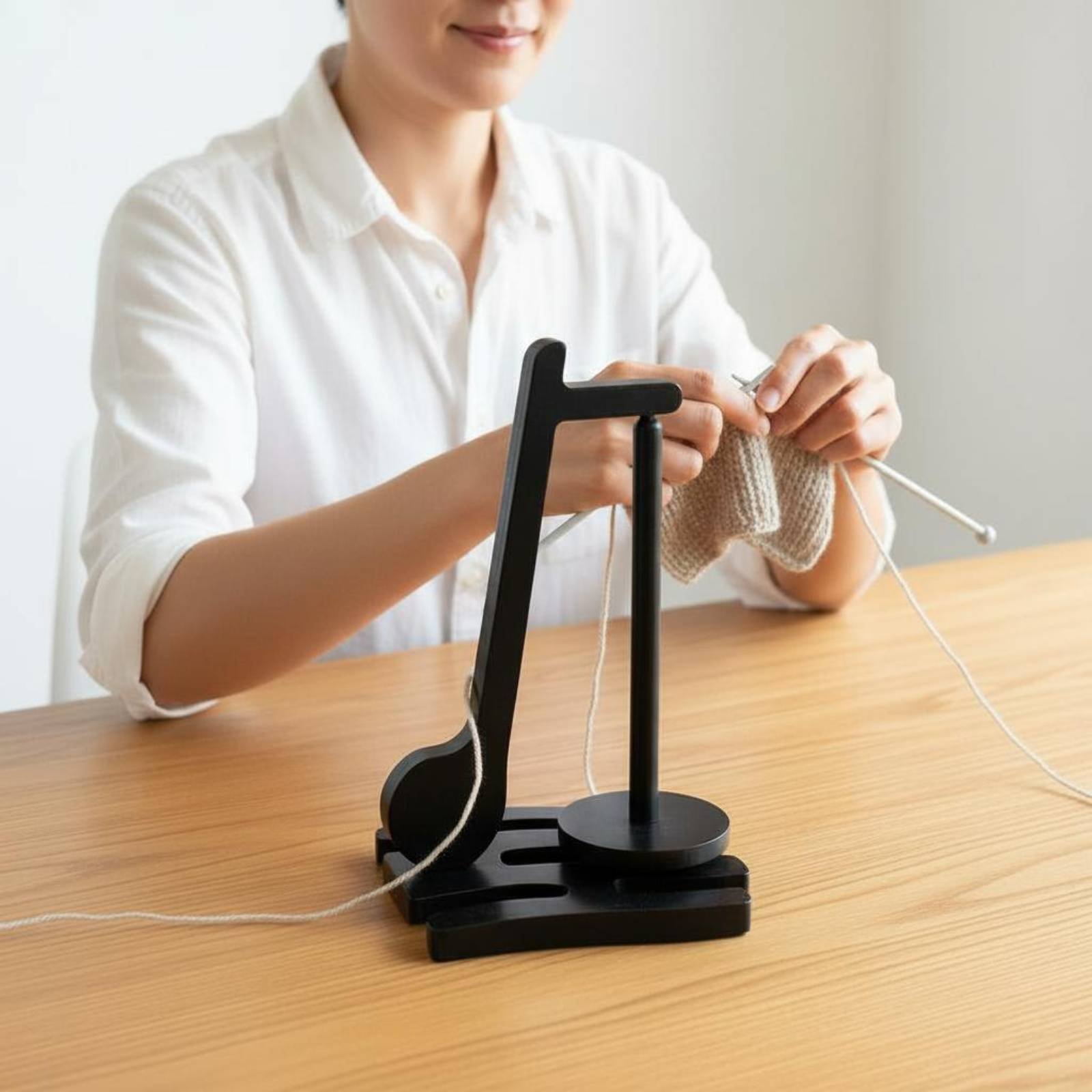 Wooden Yarn Holder 360° Rotati - Sewing Knit reseña y precio