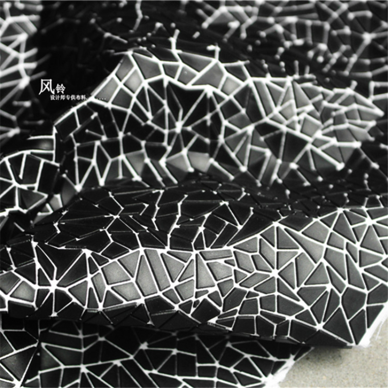 PU Fabric Black Irregular Shap - Sewing Textile Art reseña y precio