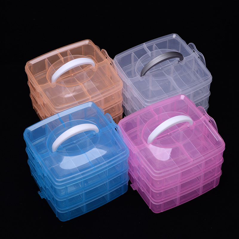 3 Layers 18 Compartments Plast - Bobbin Organizer Box reseña y precio