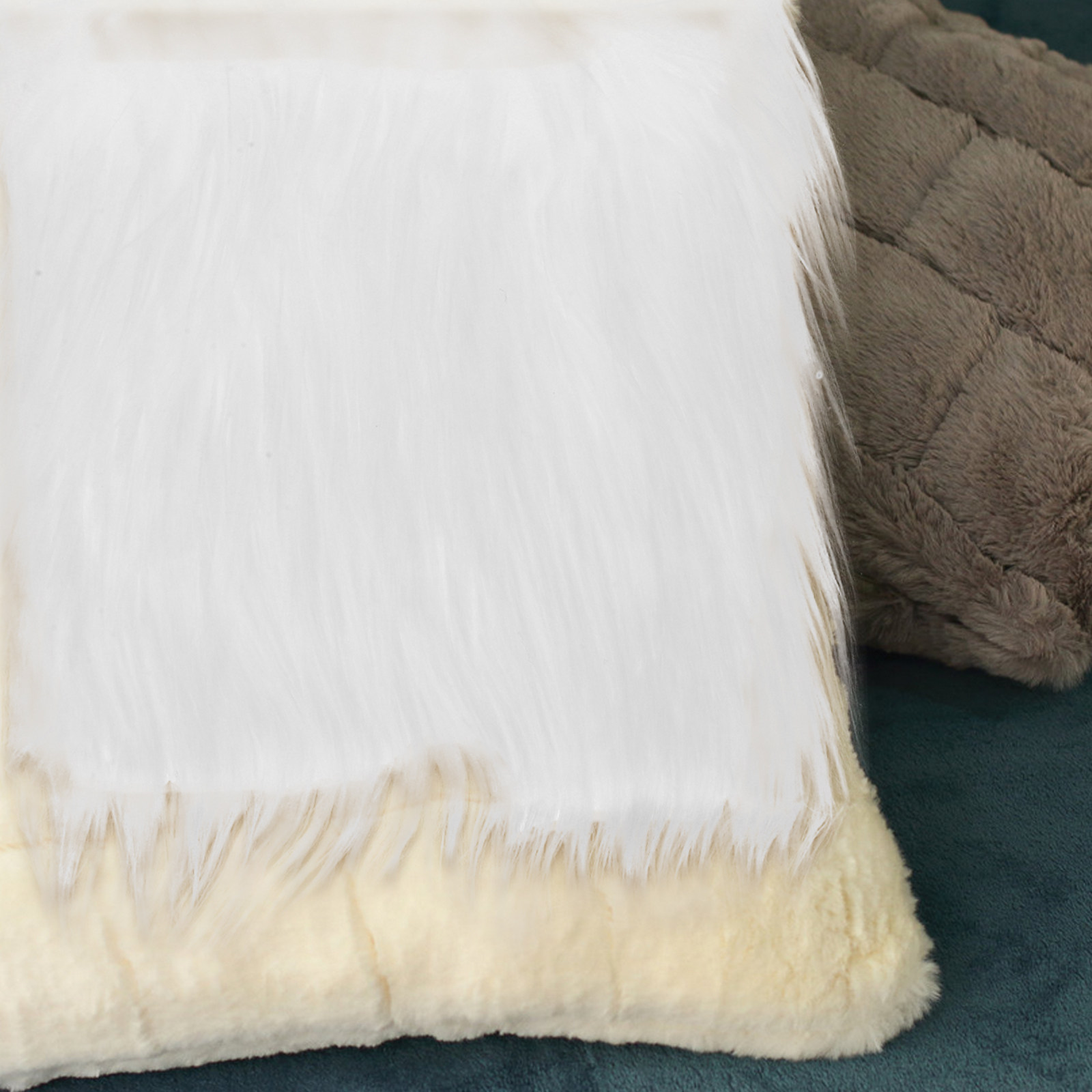 2Pcs Long Pile Synthetic Squar - Sewing Textiles reseña y precio