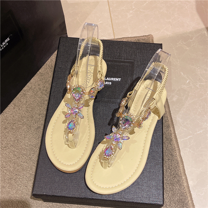 Summer Flats Sandals Women Cry - Elastic Waistband Roll reseña y precio