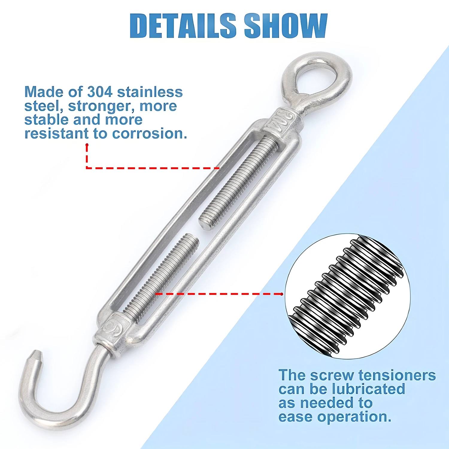10/1PCS Stainless Steel Hook a - Hook Eye Fastener reseña y precio
