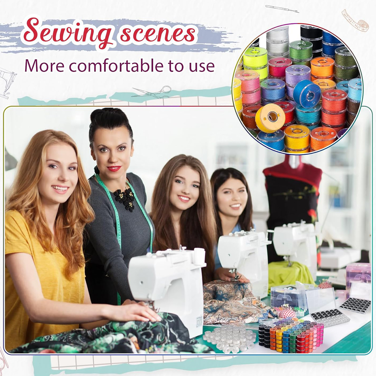 20Pcs Bobbins and Sewing Threa - Textile Sewing Kit reseña y precio