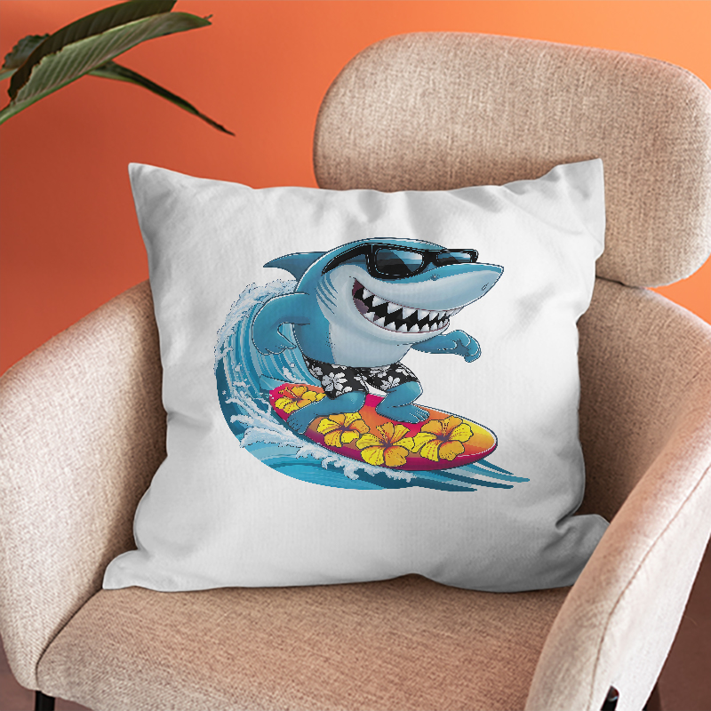Interesting sharks surfing Iro - Iron On Patch reseña y precio