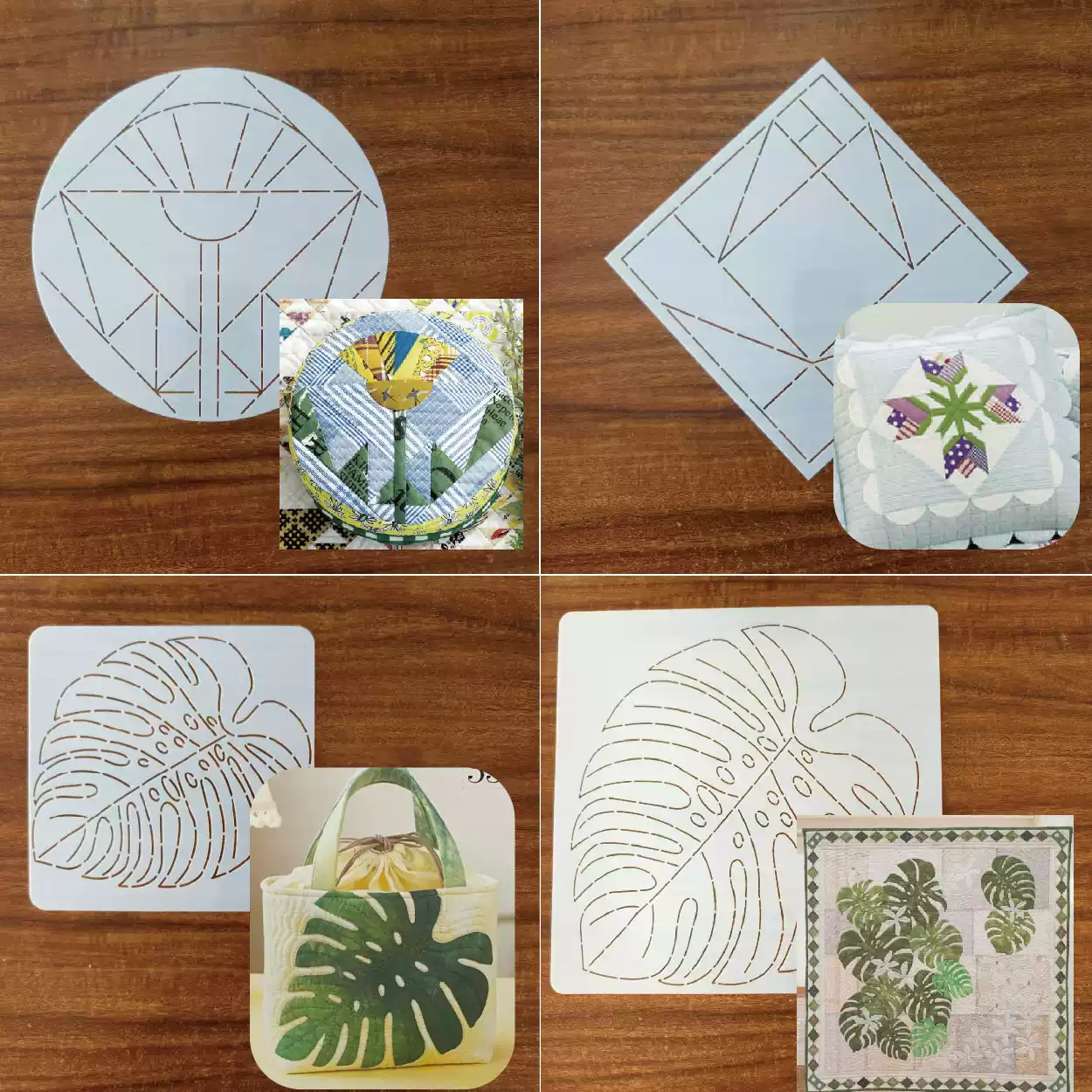 leaf flower Sashiko Embroidery - Sewing Textile Art reseña y precio