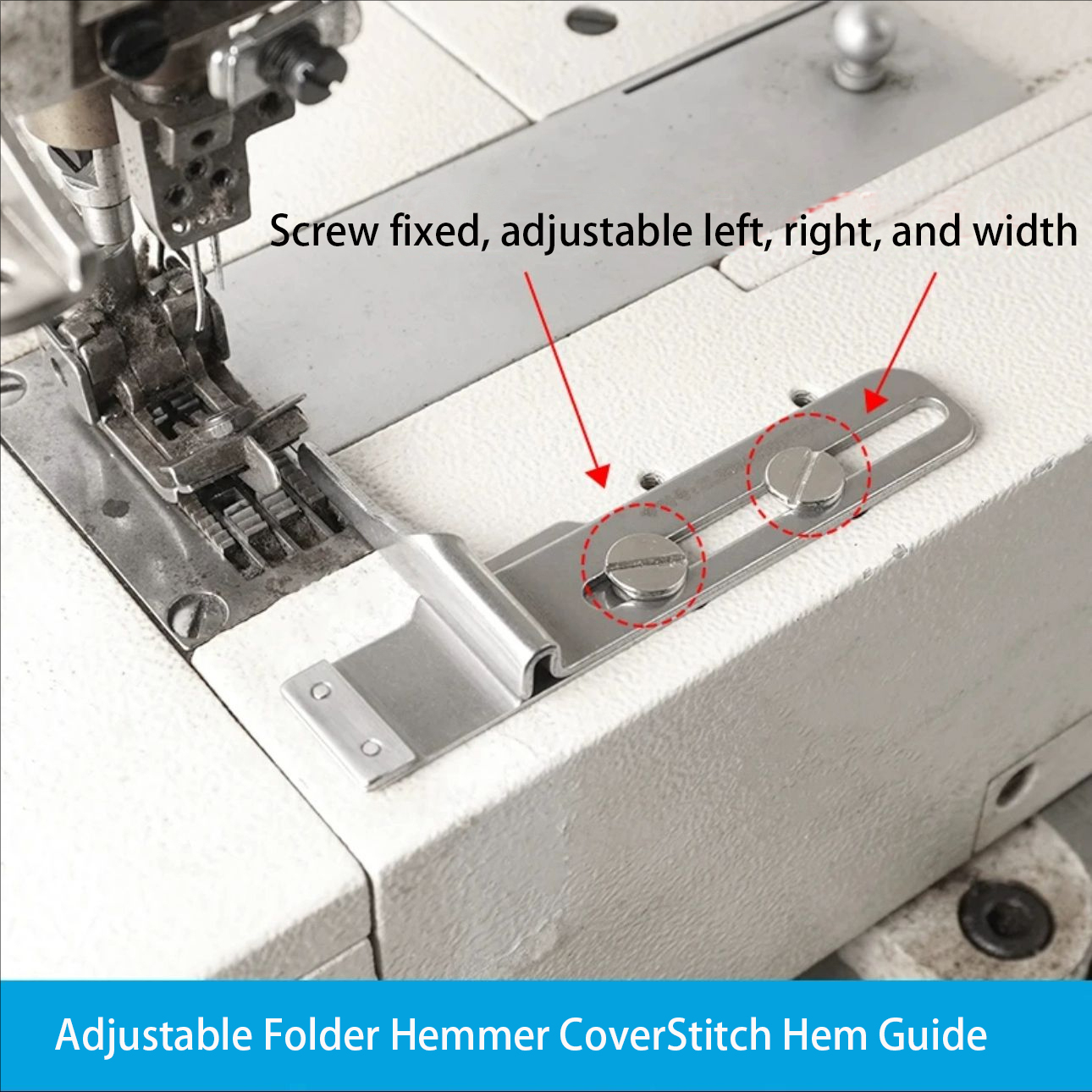 Adjustable Folder Hemmer Cover - Seam Gauge Metal reseña y precio