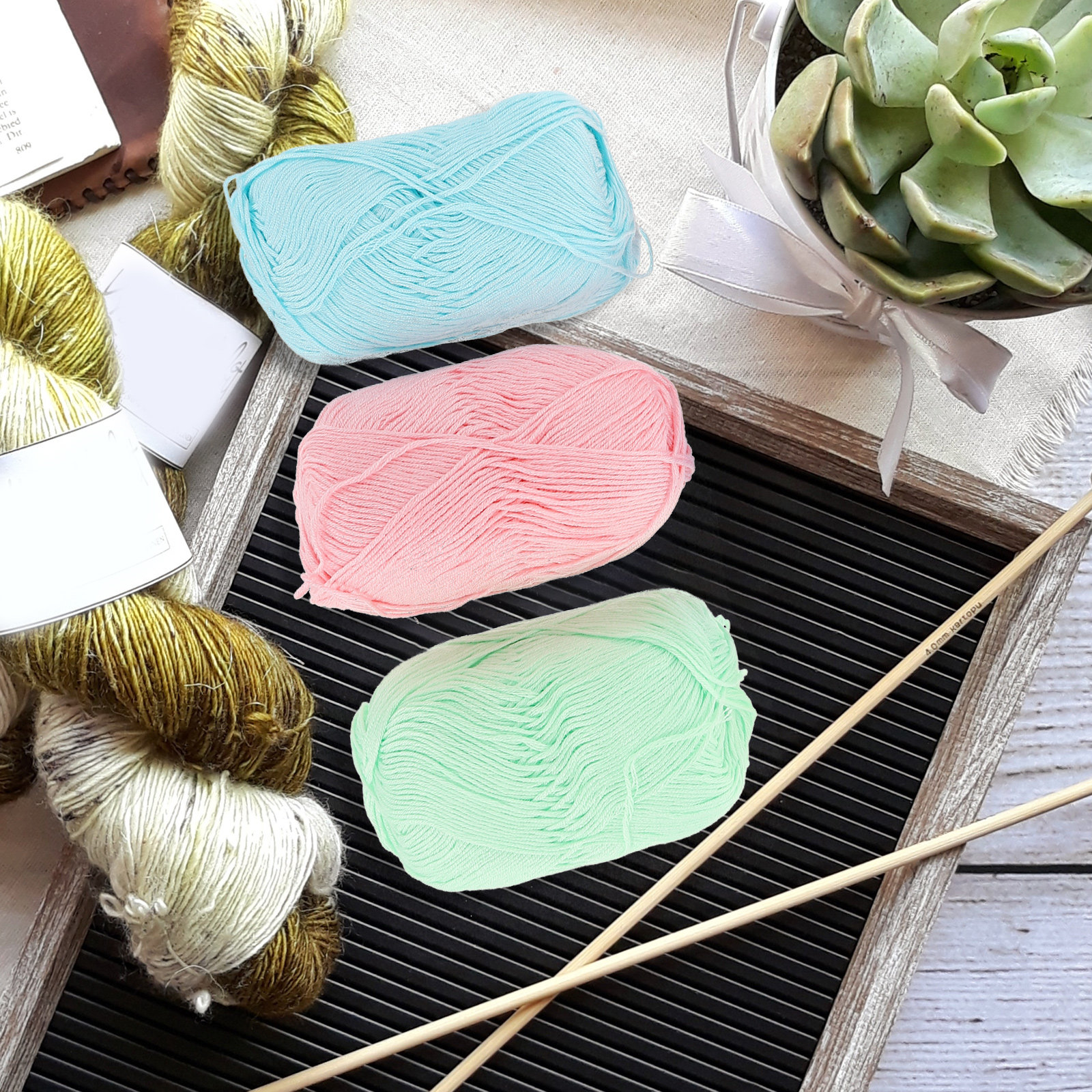 6 Rolls Cotton Yarn Kit for Cr - Sewing Roll reseña y precio