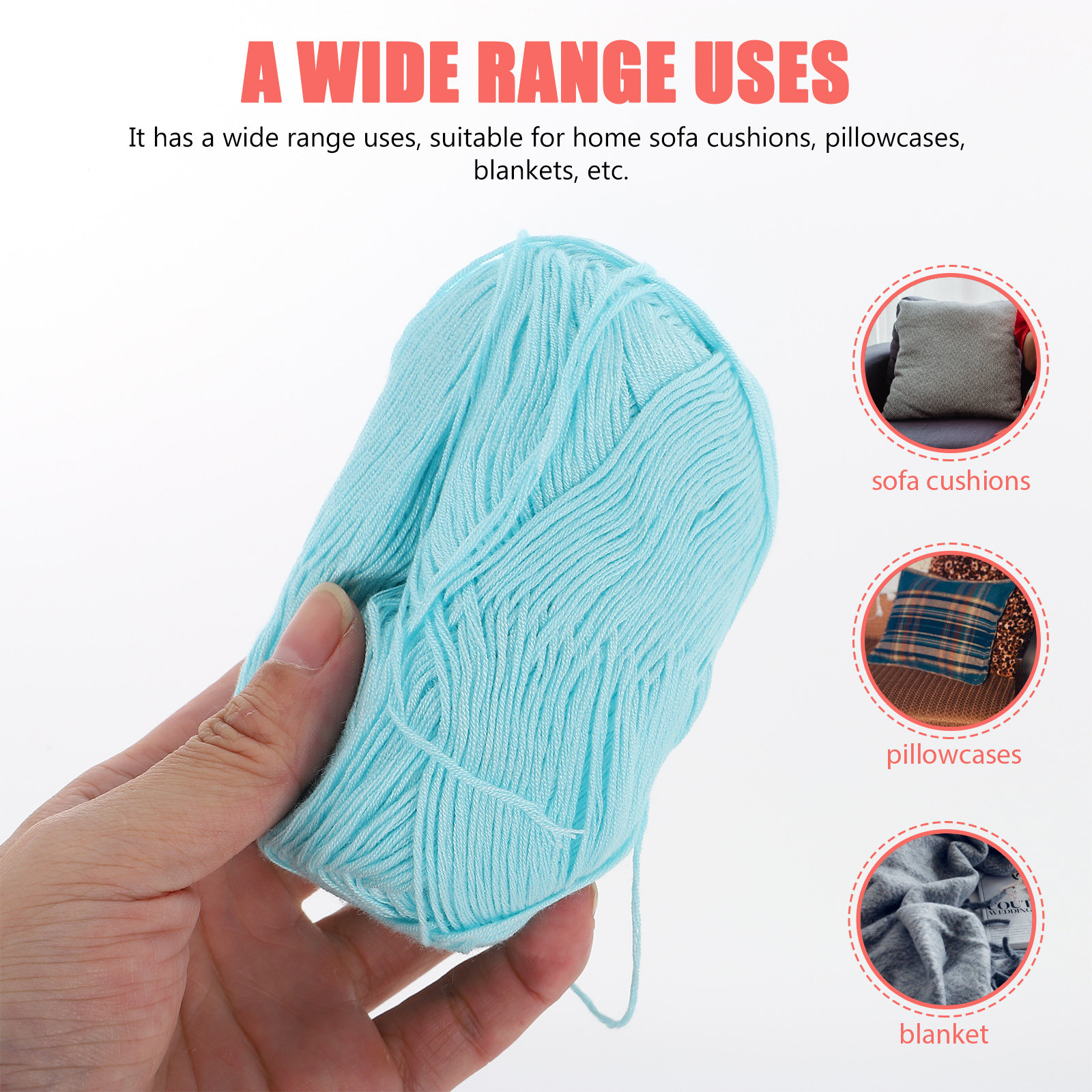 6 Rolls Cotton Yarn Kit for Cr - Sewing Roll reseña y precio