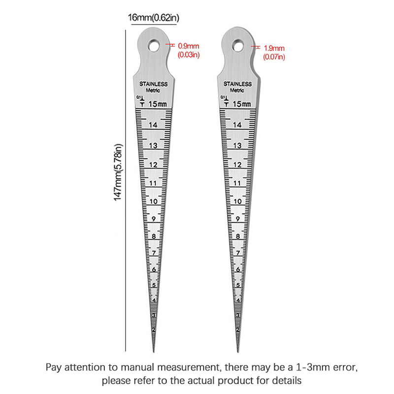 1-15mm Stainless Steel Taper G - Seam Gauge Metal reseña y precio