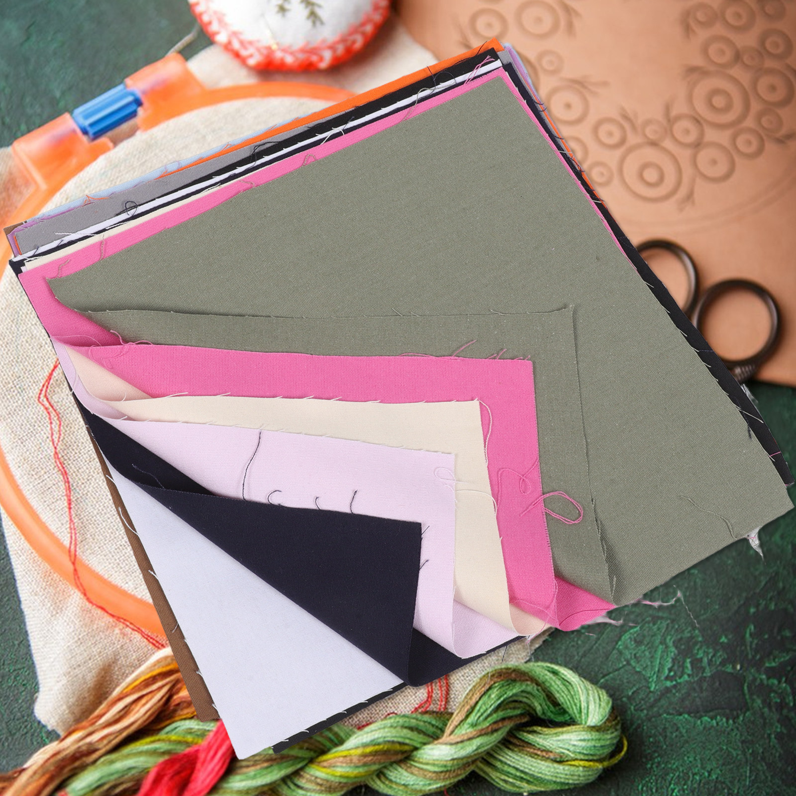 12Pcs Embroidery Cloth Fabric  - Sewing Textile Art reseña y precio