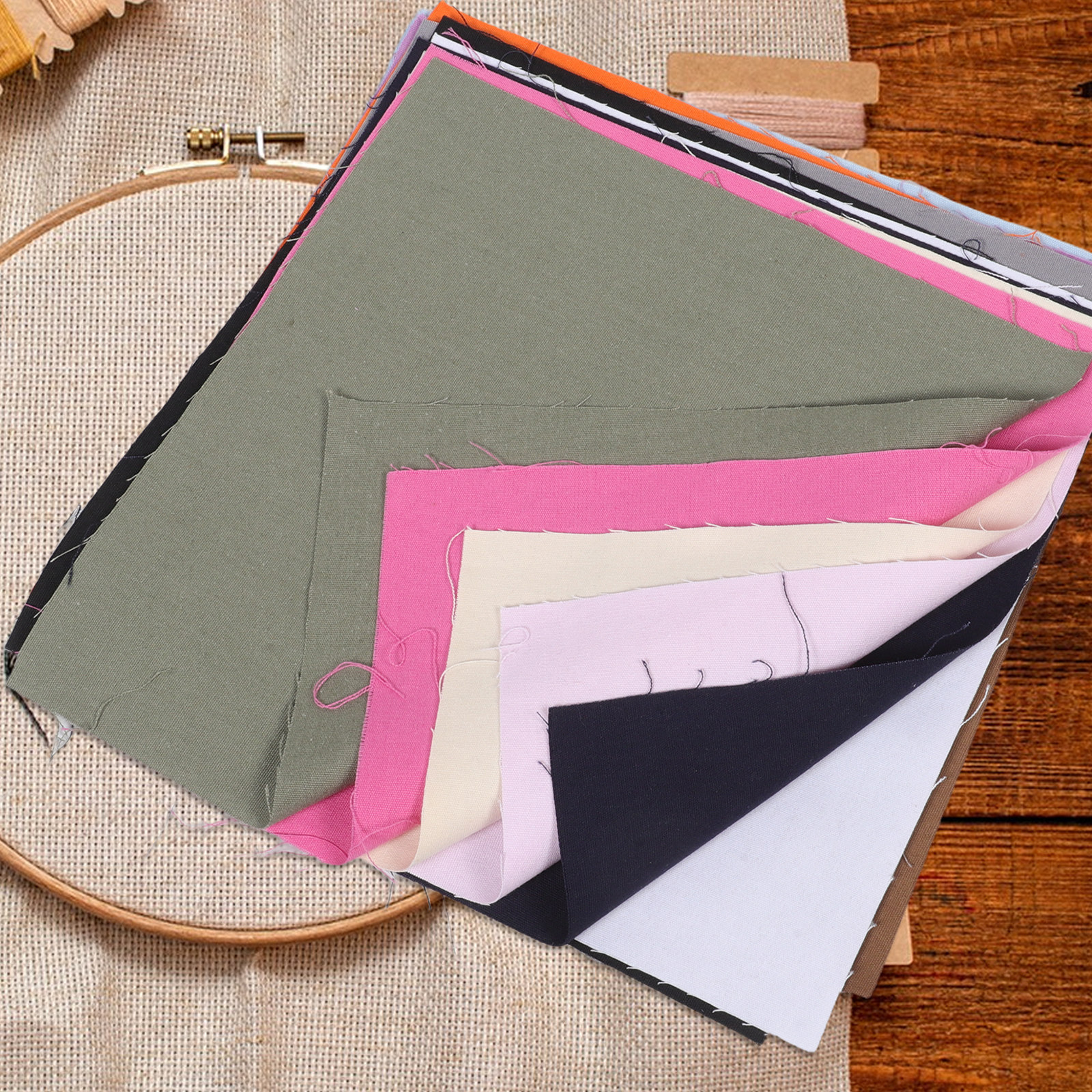 12Pcs Embroidery Cloth Fabric  - Sewing Textile Art reseña y precio