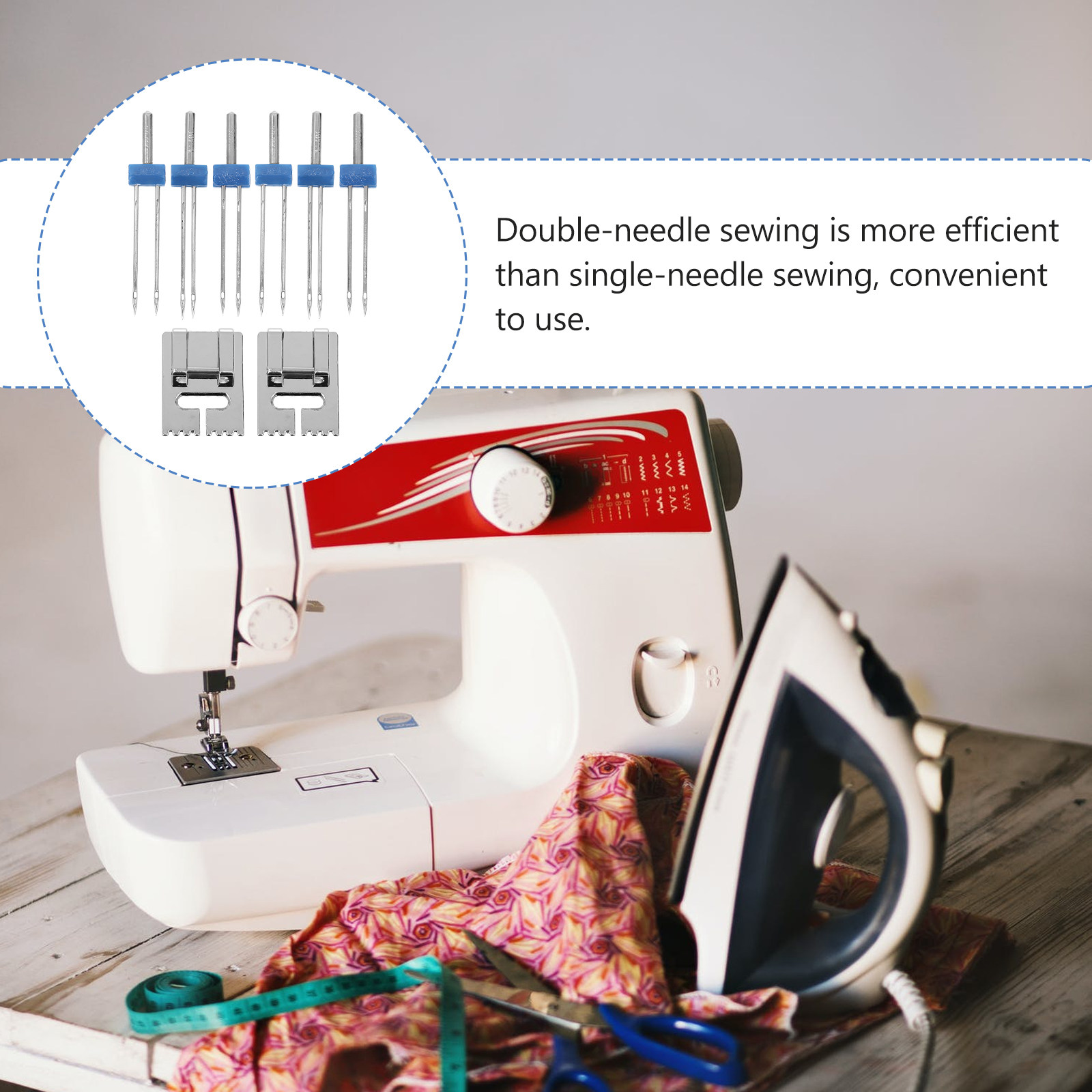2Sets Universal Twin Needles f - Sewing Machine Needle reseña y precio