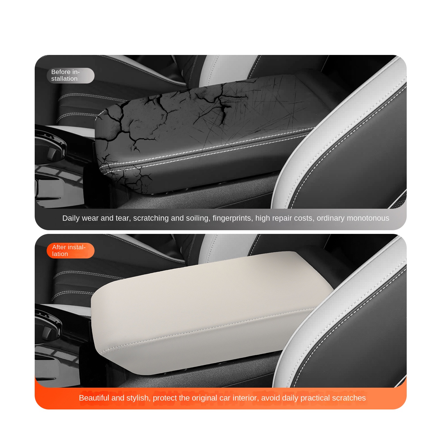 Hard Shell Leather Armrest Box - Sewing Knit reseña y precio