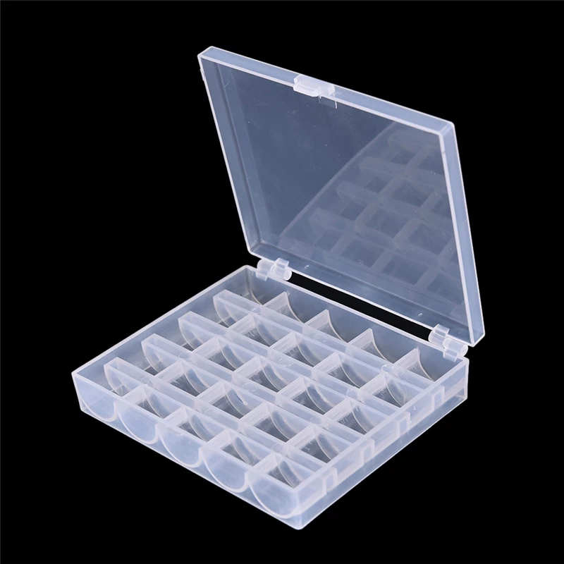 25 Spools Empty Bobbins Sewing - Bobbin Organizer Box reseña y precio