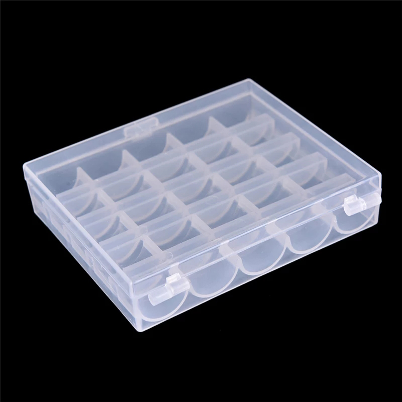 25 Spools Empty Bobbins Sewing - Bobbin Organizer Box reseña y precio