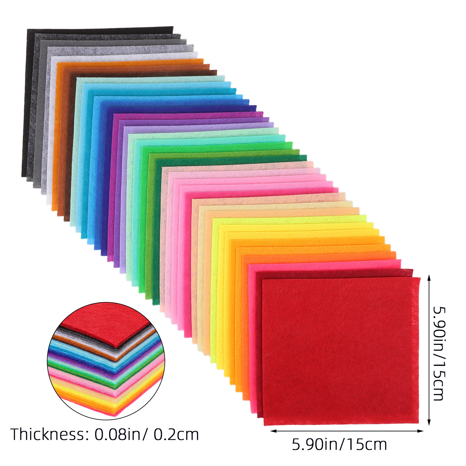 40Pcs Colorful Nonwoven Fabric - Sewing Textile Art reseña y precio