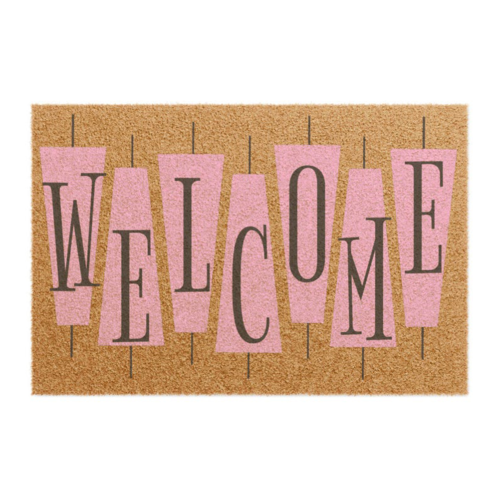Retro Pink Cute Doormat Welcom - Century Textile & Sewing Supply Avenue C North Saskatoon Sk reseña y precio