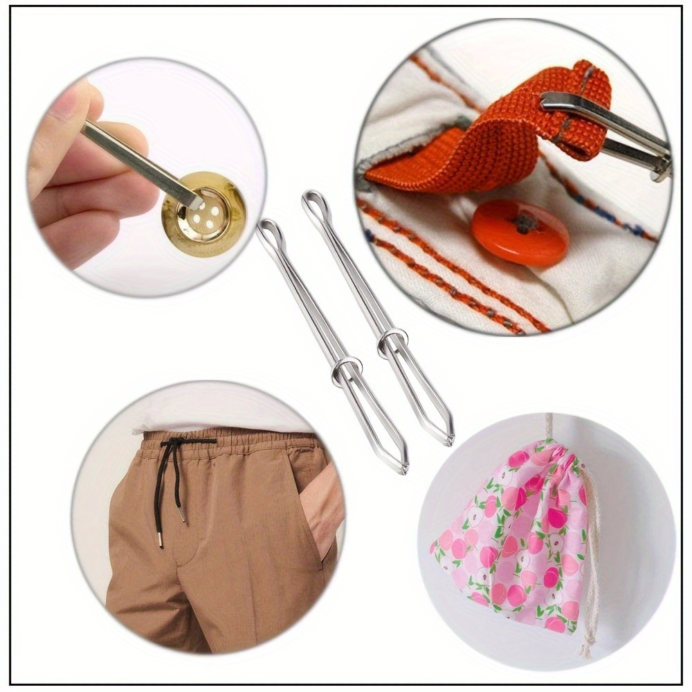 2pcs Elastic Belt Threader, Se - Sewing Thimble Metal reseña y precio