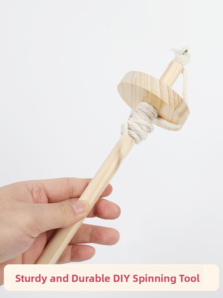 Wooden Spinning Mallet DIY Yar - Sewing Textiles reseña y precio
