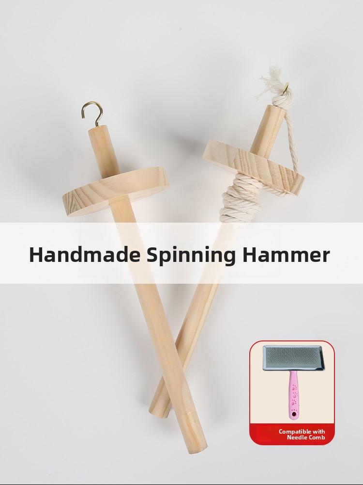 Wooden Spinning Mallet DIY Yar - Sewing Textiles reseña y precio