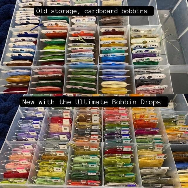 Clear Acrylic Bobbin Drops for - Bobbin Organizer Box reseña y precio